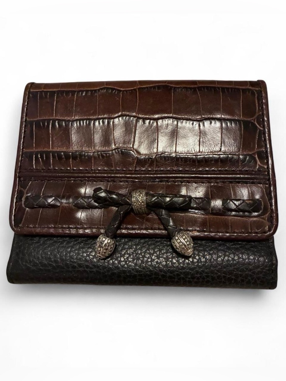Vintage Brighton Wallet Pebbled Leather Y2K Academia